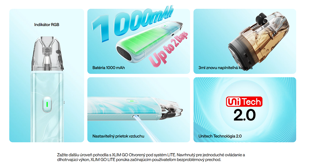 oxva-xlim-go-lite hlavné vlastnosti